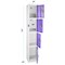 Adiroffice 72" H x 12" W 4-Compartment Steel Storage Locker ADI629-204-PUR - alternate 2